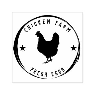 Hühnerfarm Frische Eier Land Hen Selbstheizung St. Permastempel