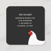 Hühnerfarm Frische Eier Moderne Quadratische Visitenkarte (Rückseite)