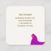 Hühnerfarm Frische Eier Retro Quadratische Visitenkarte (Rückseite)