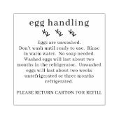 Hühnerfarm Frischeier Umhängekarton Gummistempel (Prägung)