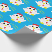 Hühnerfarm Geburtstagsparty Kinder Geschenkpapier (Ecke)