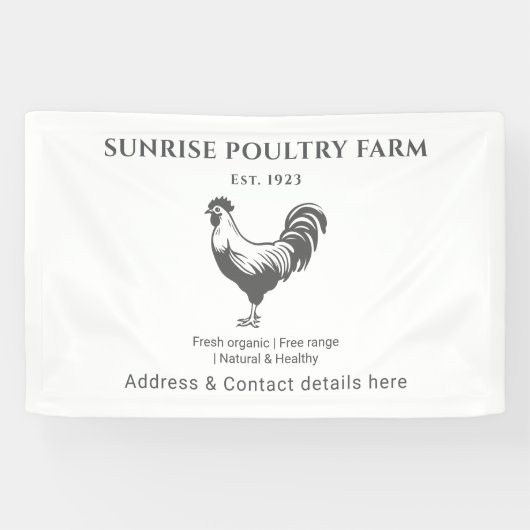 Hühnerfarm Haus Banner (Horizontal)