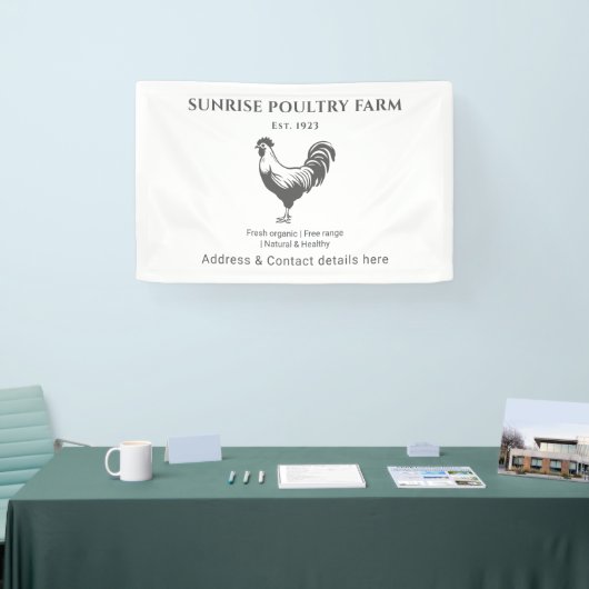Hühnerfarm Haus Banner (Messe)
