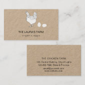 Hühnerfarm Land Henne Bio Eier Visitenkarte (Vorne/Hinten)