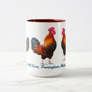 Hühnerfarm mit benutzerdefiniertem türkisfarbenen  zweifarbige tasse