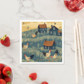 Hühnerfarm Paper Napkin Serviette (Beispiel)