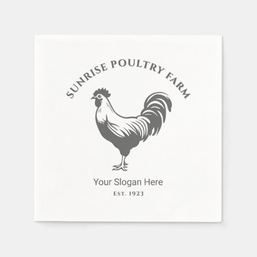 Hühnerfarm-Papier-Serviette Serviette (Vorderseite)