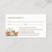 Hühnerfarm Termine für frische Eier Visitenkarte (Rückseite)