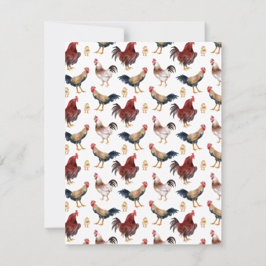 Hühnerfarm Tierausweis Mitteilungskarte (Rückseite)