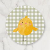 Hühnerfarm-Tiere mit Babydusche bevorzugen Geschenkanhänger (Rückseite)