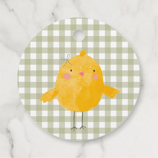 Hühnerfarm-Tiere mit Babydusche bevorzugen Geschenkanhänger (Rückseite)