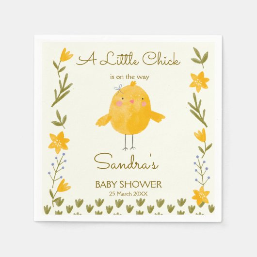 Hühnerfarm Tiere mit Babydusche Serviette (Vorderseite)