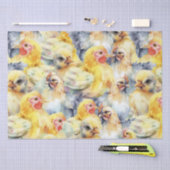 Hühnerfarm Wasserfarbe Seidenpapier (Handwerk)