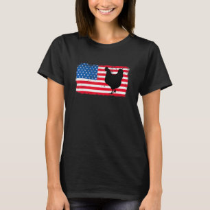 Hühnerfarmer 4. Juli Niedlich  Huhn USA-Flagge  T-Shirt