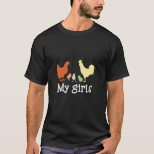 Hühnerfarmerin Frau Mädchen Hahn Landwirtschaft Ch T-Shirt