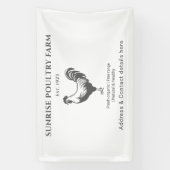 Hühnerfarmhaus Banner (Vertikal)