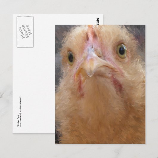 Hühnerfass Postkarte (Vorne/Hinten)