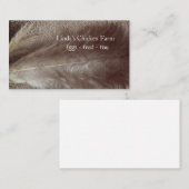 Hühnerfeather, Sepia, Grunge, Visitenkarten Visitenkarte (Vorne/Hinten)