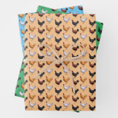 Hühnerfeder Geschenkpapier Set (Beispiel)