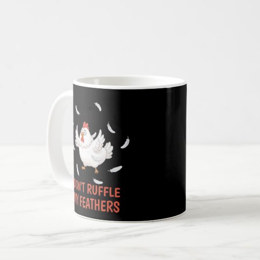Hühnerfedern Kaffeetasse (Vorderseite Links)