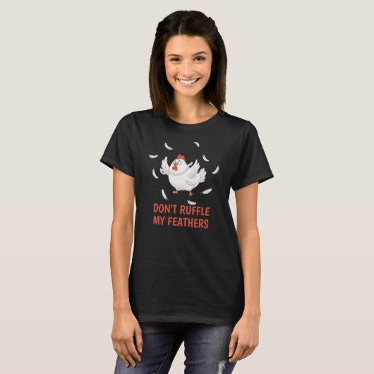 Hühnerfedern T-Shirt (Vorne ganz)