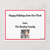 Hühnerfeiertag Gruß Postkarte (Rückseite)