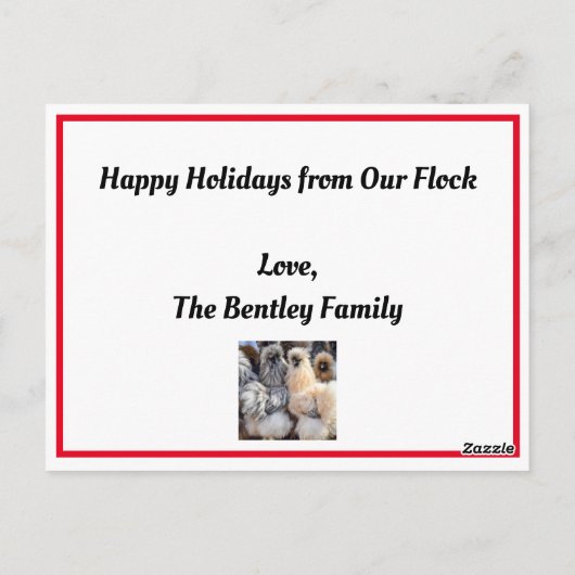 Hühnerfeiertag Gruß Postkarte (Rückseite)