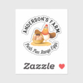 Hühnerfirma Funny Custom Family Farm Ei Aufkleber (Blatt)