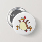 Hühnerfleisch-Cartoon Button (Vorne & Hinten)