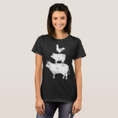 Hühnerfleisch-Kuhturm Bauer T-Shirt (Vorne ganz)
