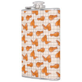 Hühnerflügel auf einem Grill Flachmann (Links)