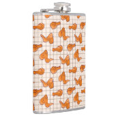 Hühnerflügel auf einem Grill Flachmann (Rechts)