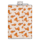 Hühnerflügel auf einem Grill Flachmann (Rückseite)