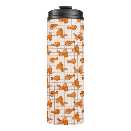 Hühnerflügel auf einem Grill Thermosbecher (Vorderseite)