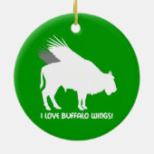 Hühnerflügel der Liebe I Keramik Ornament (Hinten)