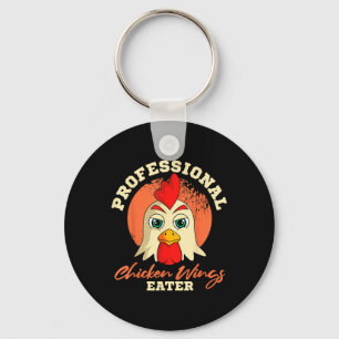 Hühnerflügel Eater Retro Vintag Barbeque Buffalo Schlüsselanhänger