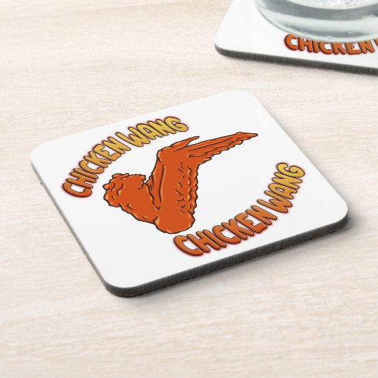 Hühnerflügel harter Kunststoff-Untersetzer Getränkeuntersetzer (Linke Seite)