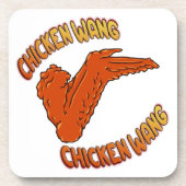 Hühnerflügel harter Kunststoff-Untersetzer Getränkeuntersetzer (Vorderseite)