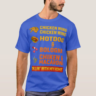 Hühnerflügel, Hot Dog und Bologna T-Shirt