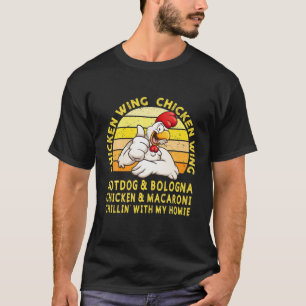 Hühnerflügel Hühnerflügel Hotdog und Bologna Funny T-Shirt