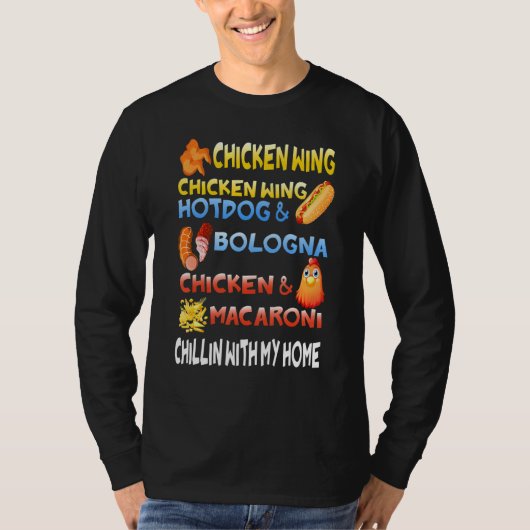 Hühnerflügel Hühnerflügel Hotdog und Bologna Kinde T-Shirt (Vorderseite)