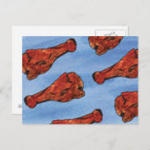 Hühnerflügel-Postkarte Postkarte (Vorne/Hinten)