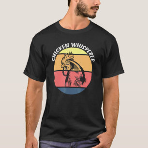 Hühnerflüster-Rasterfarm Tierischer Bauer Retro T-Shirt