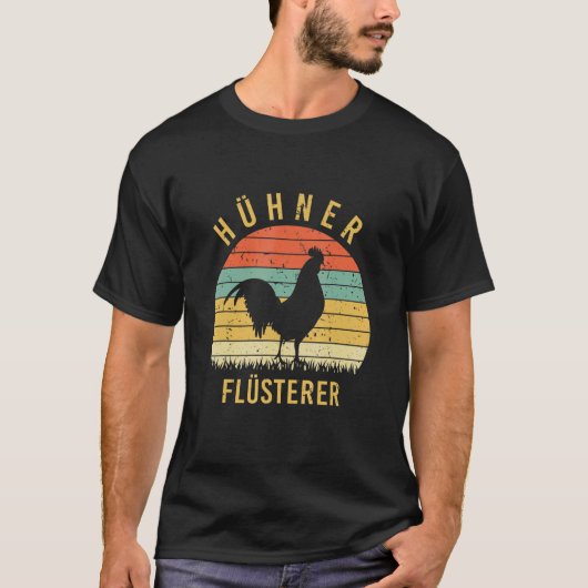 Hühnerflüsterer Bauer Bauer Retro T-Shirt (Vorderseite)