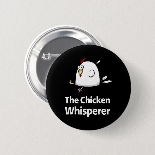 Hühnerflüsterer Einzigartiger Eierbauer Geflügel Button (Vorne & Hinten)