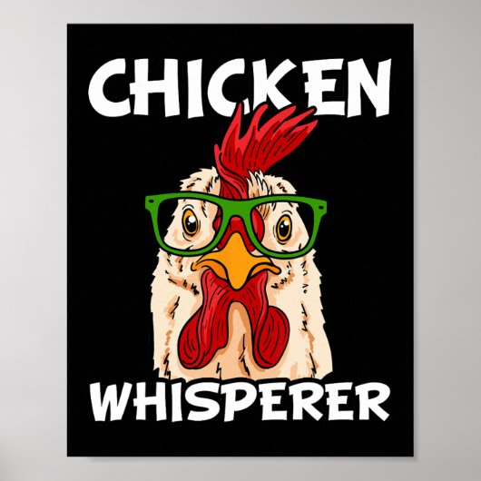 Hühnerflüsterer Hühnerbauer Nerd Farm Hahn Poster (Vorne)