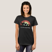 Hühnerflüsterer mit Retro-Sonnenuntergangs-Hinterh T-Shirt (Vorne ganz)
