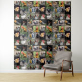 Hühnerfotolage, Wandteppich (Beispiel)