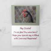 Hühnerfreund Geburtstagskarte Karte (Innenseite)