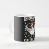 Hühnerfuß-Freunde beherrschen den Hühnerstall Kaffeetasse (Vorderseite Links)